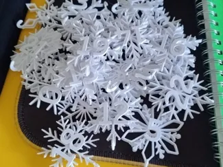 Christmas Advent Calendar Snowflakes with Hooks