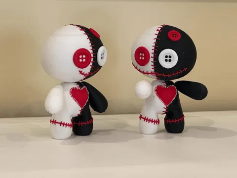 Cute Articulated Voodoo Toy (print-in-place) view 2