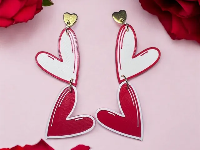 Pendientes corazones san Valentín