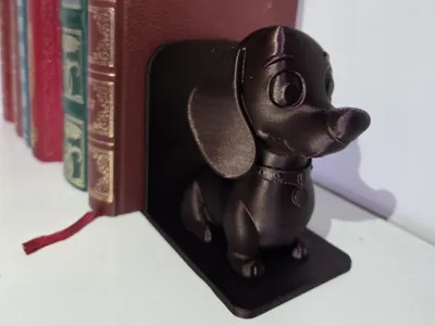 Dachshund Bookend- Cute Dog Decor.Multicolor Ready