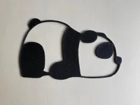 Silhouette minimaliste de panda assis — photo 2