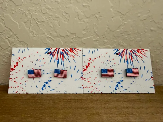 American Flag Stud Earrings