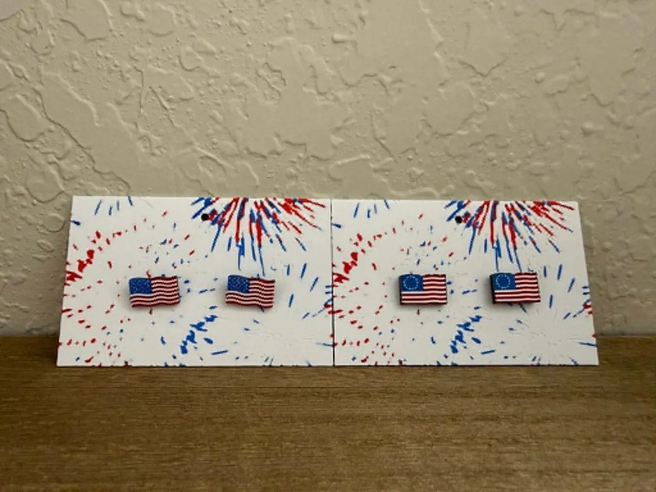 American Flag Stud Earrings view 2