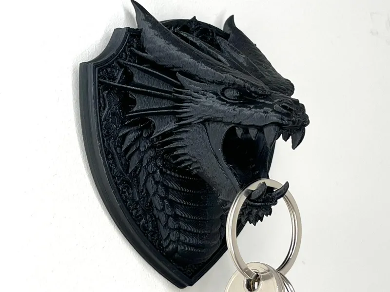 Dark dragon wall keychain organizer