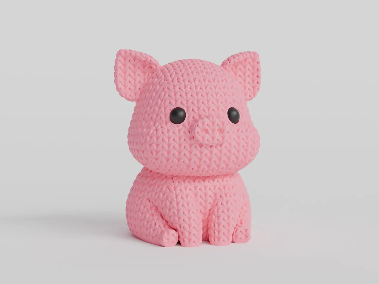 Knitted Pig view 4