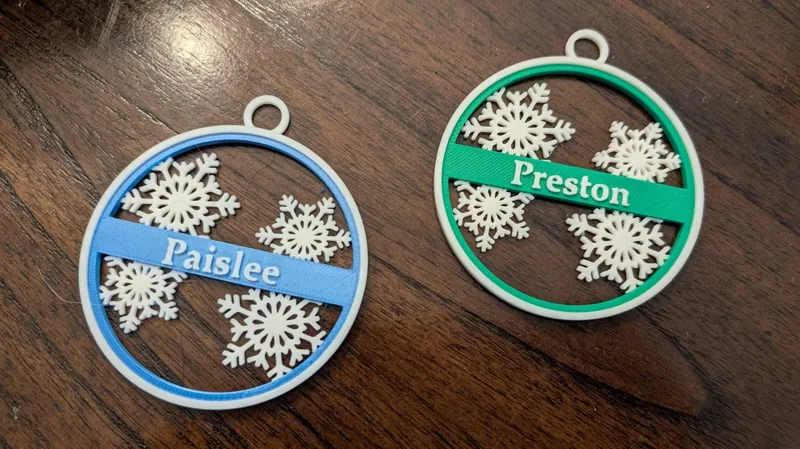 Customizable Name Ornament