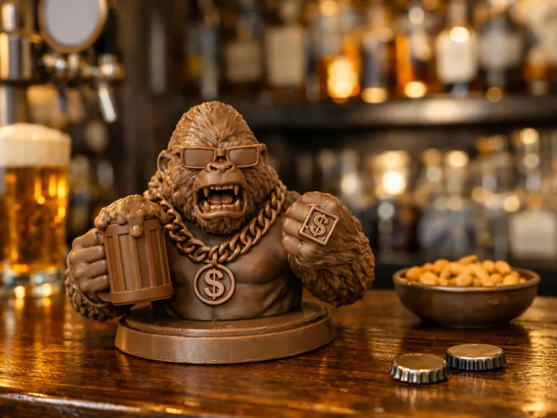 Gorilla Gangster – Beer Boss Statue