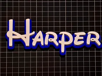 Harper - Name Disney Schriftart zweifarbig