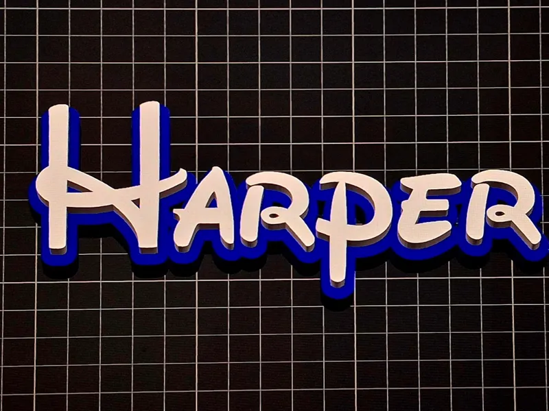 Harper - Name Disney Schriftart zweifarbig