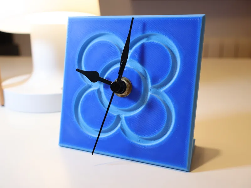 Modern clock - Barcelona modernist flower tile