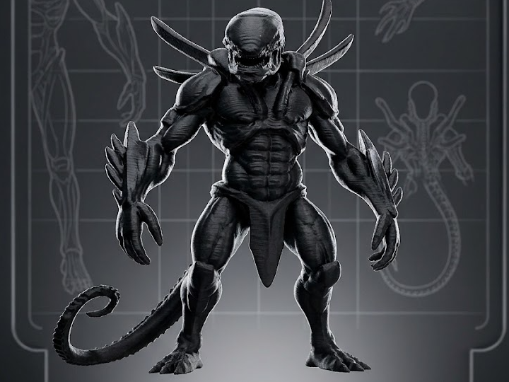 Alien Xenomorph Human Hybrid Figure