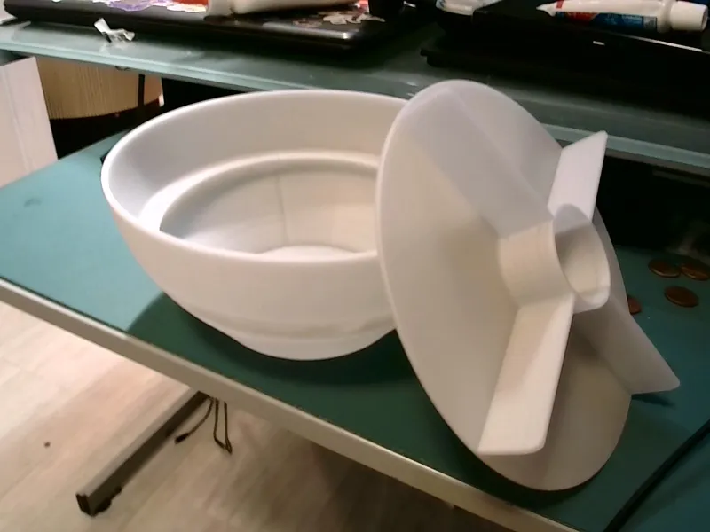 Snack bowl with a section for the shells