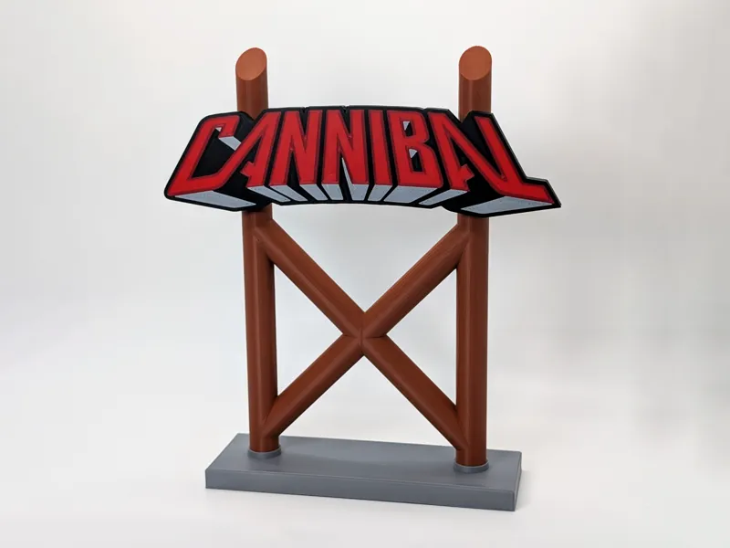Cannibal Rollercoaster Sign-Lagoon Amusement Park