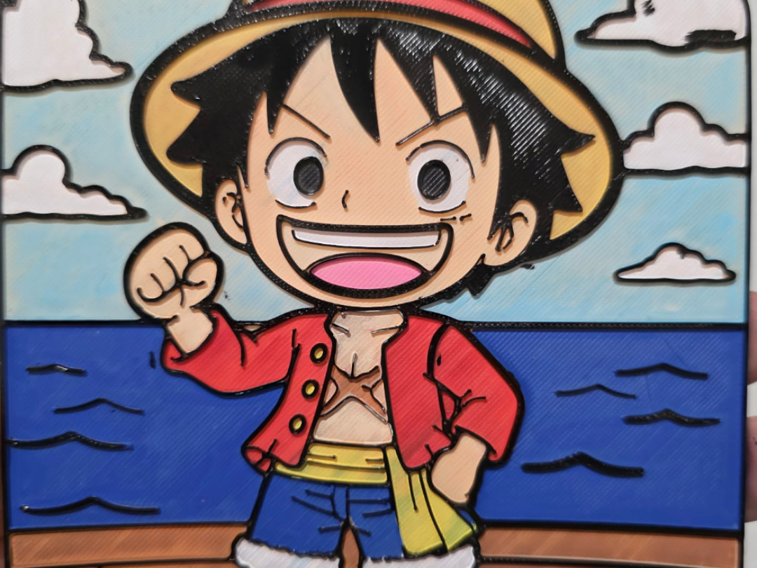 coloriage luffy sur son bateau