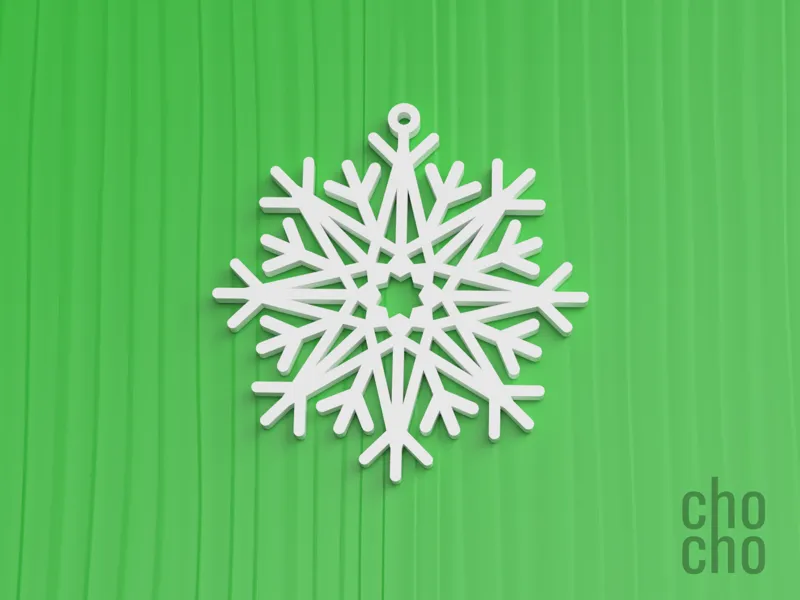 Snowflakes Christmas Ornament Collection 03