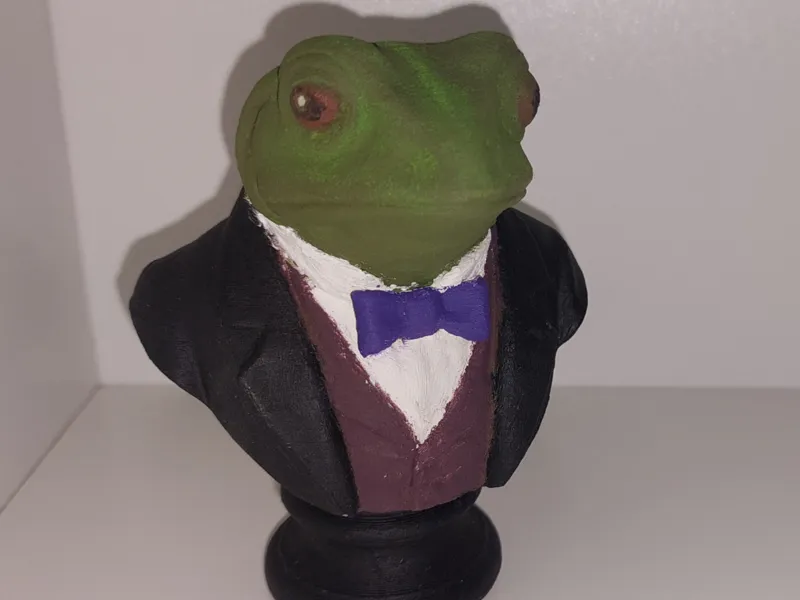Frosch im Anzug