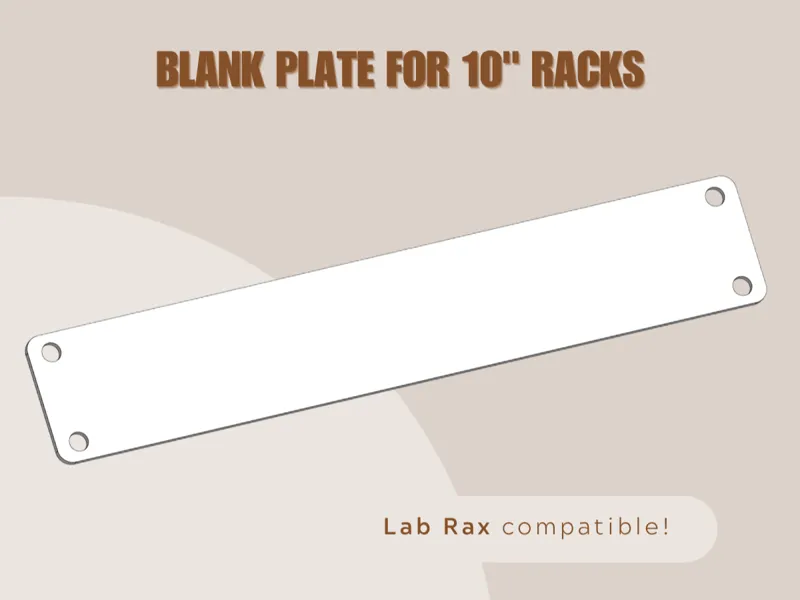 Solid Blank Plate for 10" Rack - 1U | Lab Rax