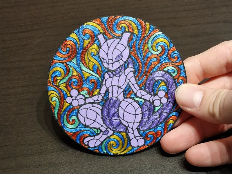 Mewtwo Psychedelic Coaster