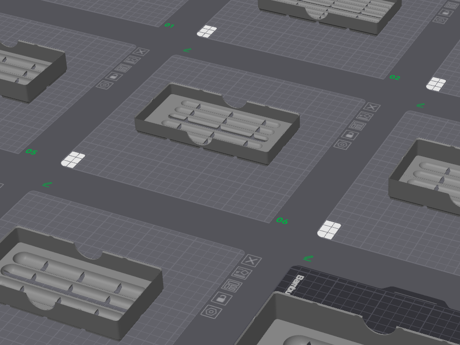 Miniatura 1 do modelo 3D Parametric Gridfinity Pencil Tray