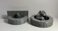 Fontaine tête de poisson, décor de jeu de rôle — photo 3