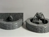 Fontaine tête de poisson, décor de jeu de rôle — photo 2