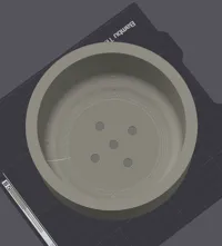 With drain holes 0.28mm layer, 2 walls, 5% infill