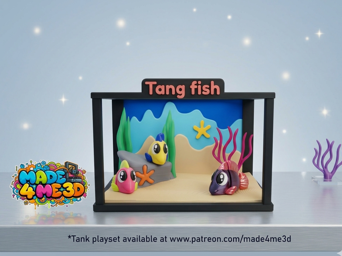 Flexi tang fish articulating toy