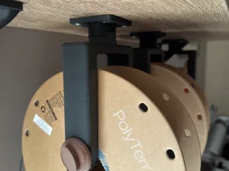 Under-shelf Spool Holder + Desiccant Core Spindle