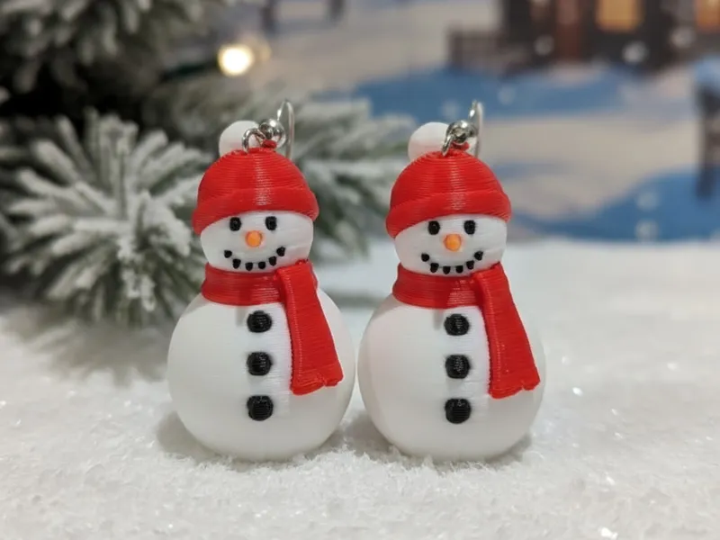 Snowman Earrings
