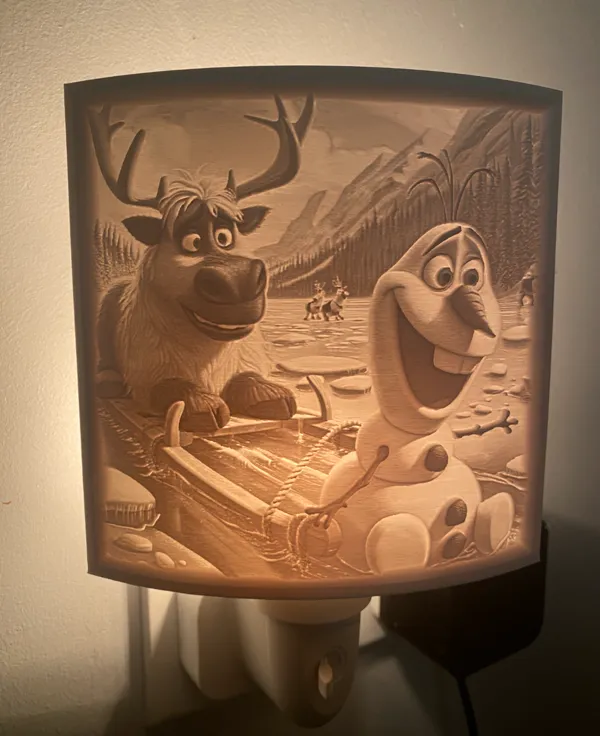 Veilleuse Olaf et Sven — La Reine des Neiges