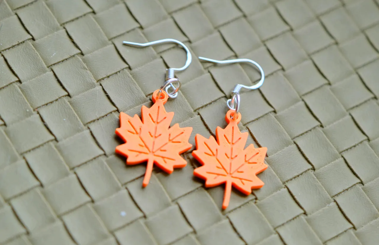 Autumn Maple Leaf Earrings view 4