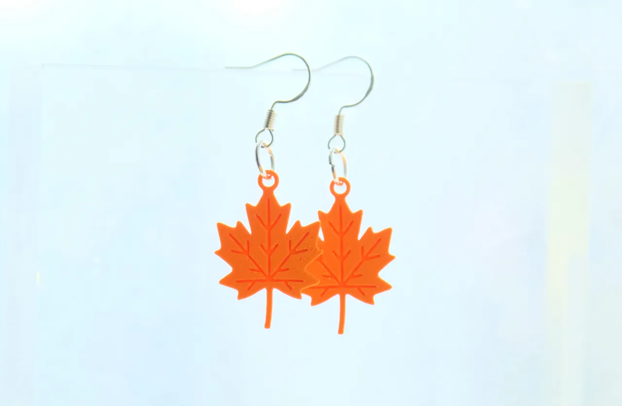 Autumn Maple Leaf Earrings view 2