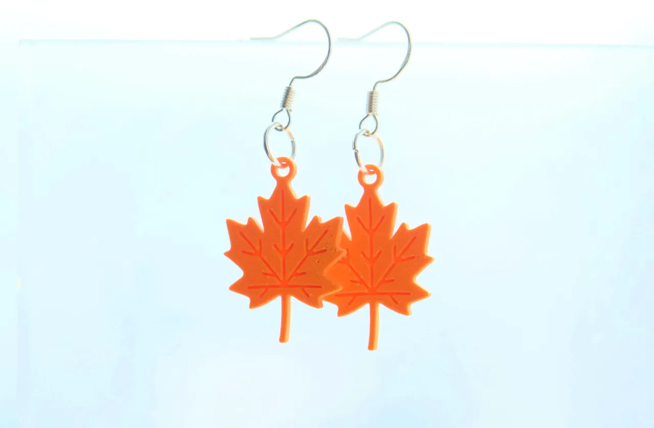 Autumn Maple Leaf Earrings view 3