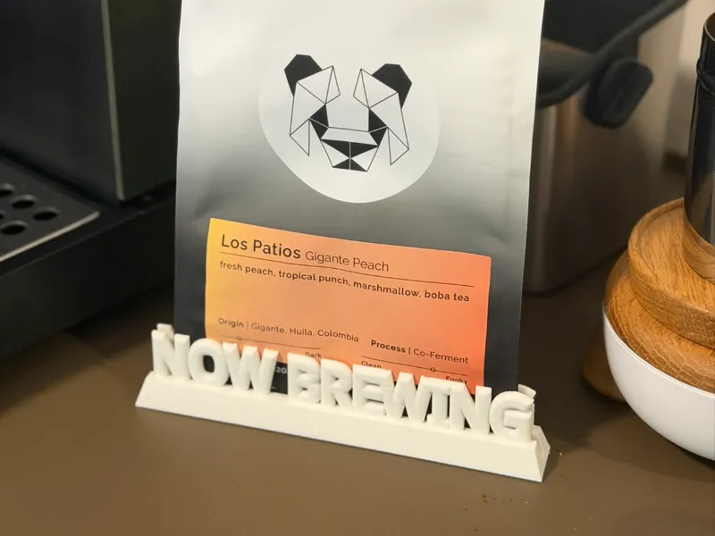 "Now Brewing" Coffee Bag Display Stand