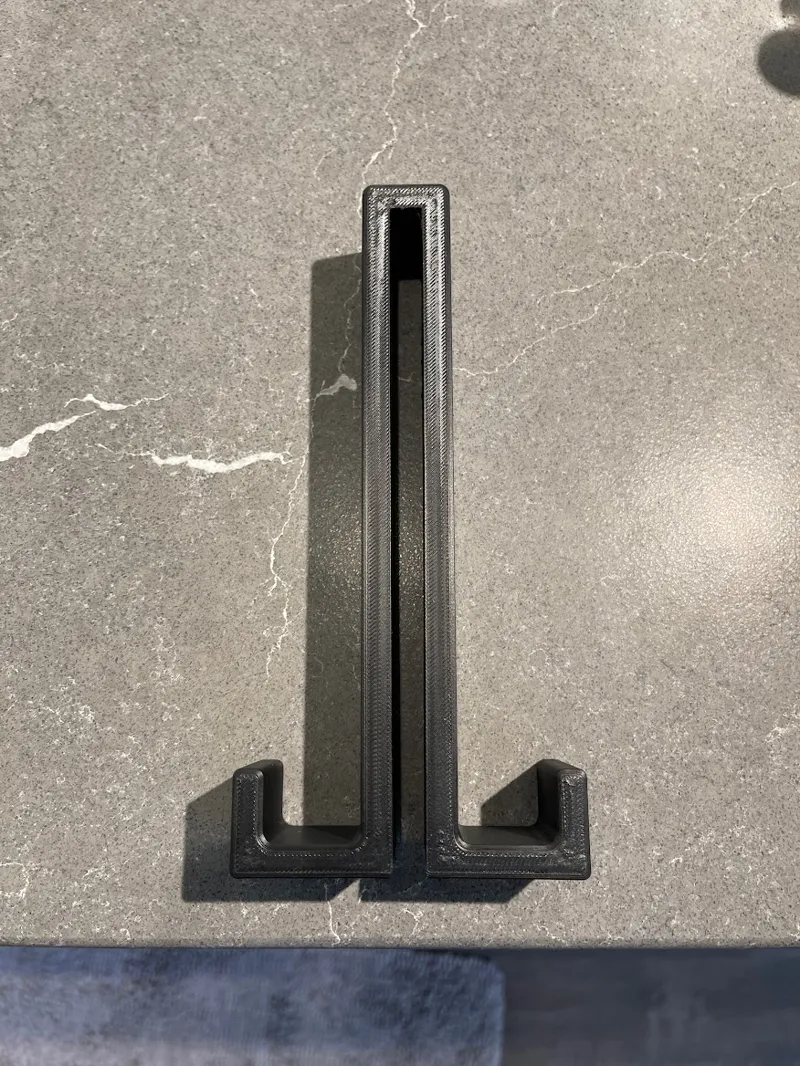 Towel hook for 3/8 shower glass