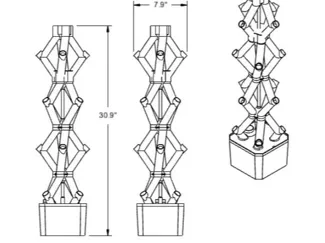 A1 mini hydroponics tower. Channeled water flow
