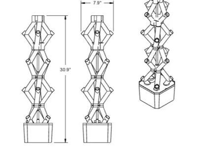 A1 mini hydroponics tower. Channeled water flow