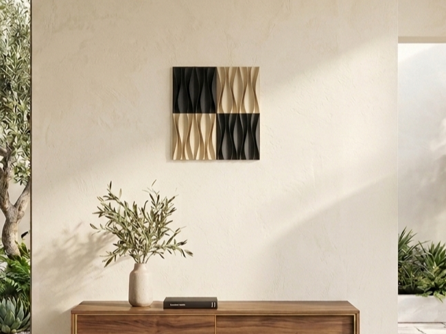 Modular decorative wall panels. Desert dunes.