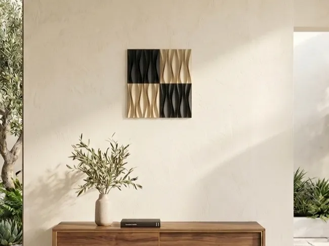 Modular decorative wall panels. Desert dunes.