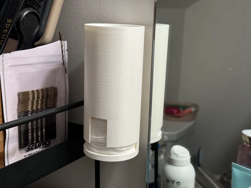 Cotton Rounds Dispenser with Command Strip Mount
