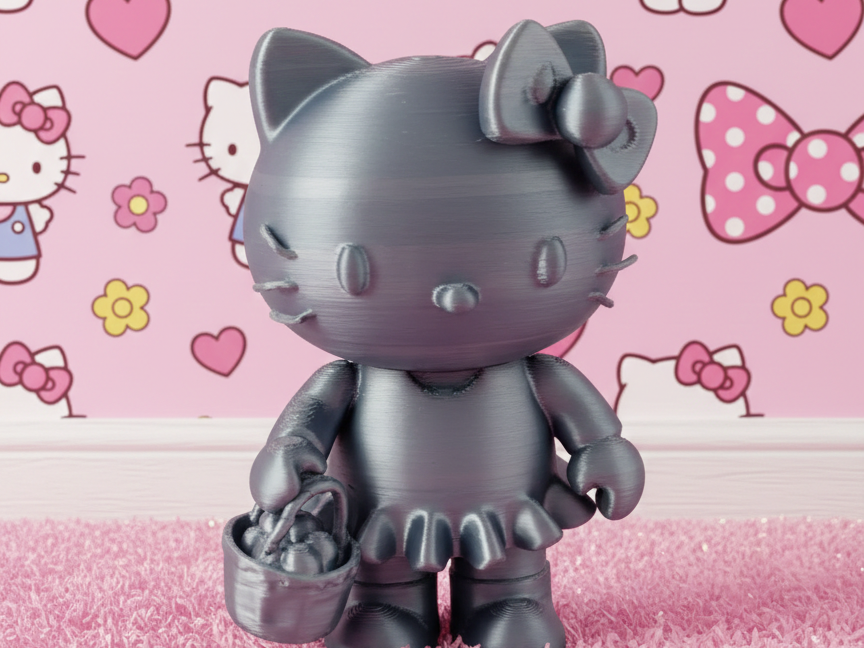 Easter Hello Kitty with Colorful Egg Basket