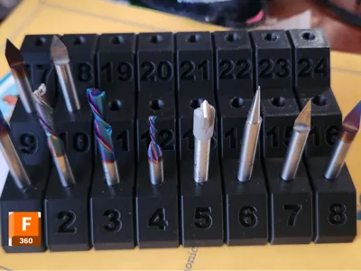 CNC Bit Holder 1/4 inch 24 places