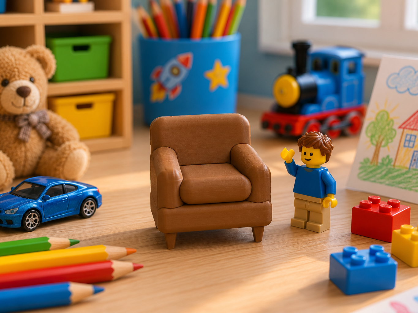 Mini Sofá Decorativo Casa Bonecas e miniaturas