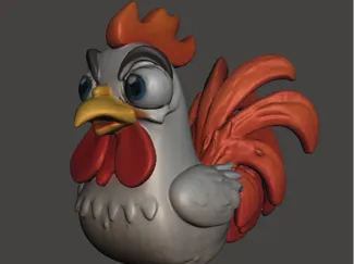 Cute Walking Rooster