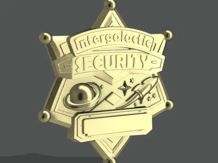 Intergalactic Security Badge-Customizable