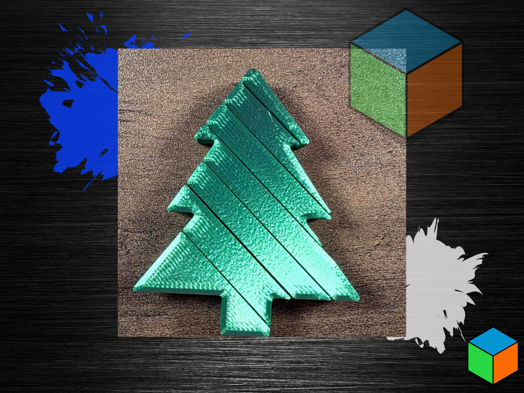 Flat Christmas Tree Fidget | Print-in-Place