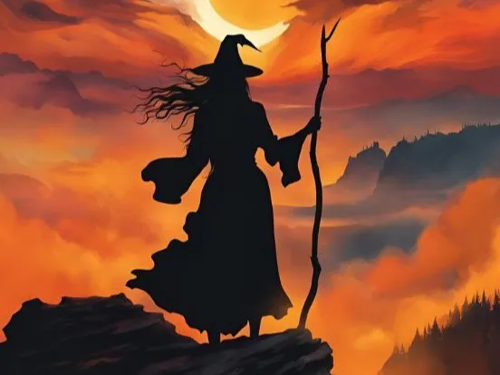 bruja atardecer