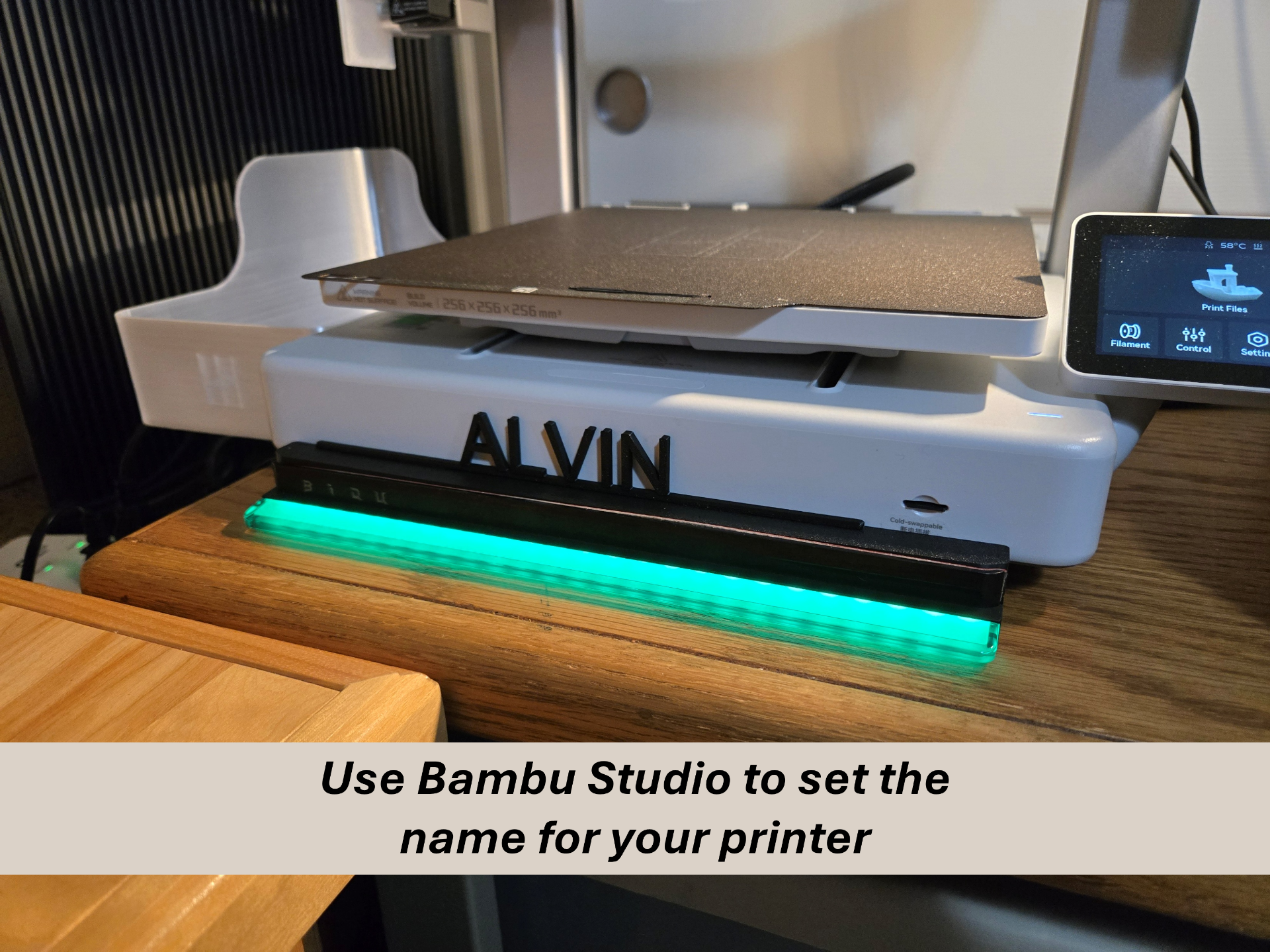 Panda Status & Name Stand for the Bambu Lab A1