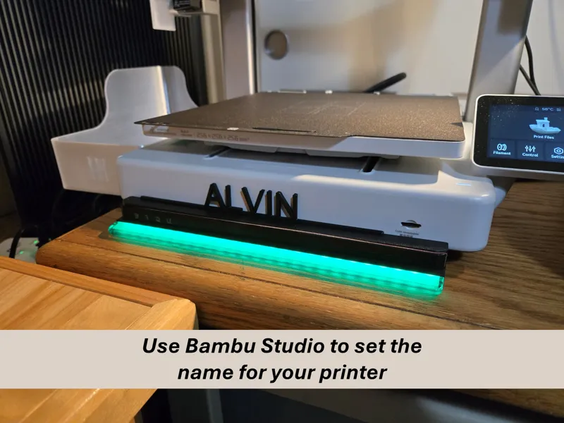 Panda Status & Name Stand for the Bambu Lab A1