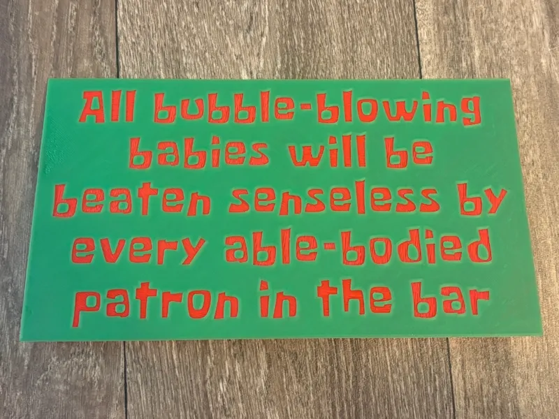 Bubble Blowing Babies - Spongebob Sign